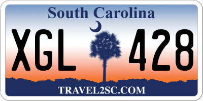 SC license plate XGL428