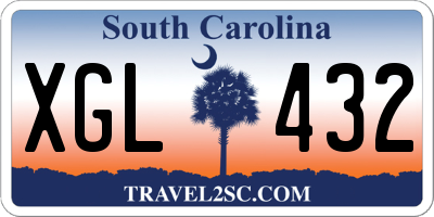 SC license plate XGL432