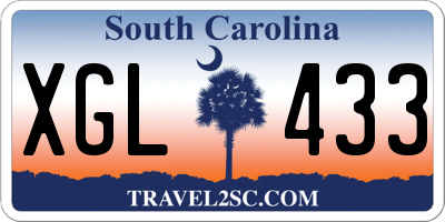 SC license plate XGL433
