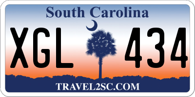 SC license plate XGL434