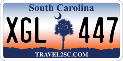 SC license plate XGL447