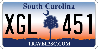 SC license plate XGL451