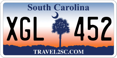 SC license plate XGL452