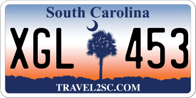 SC license plate XGL453