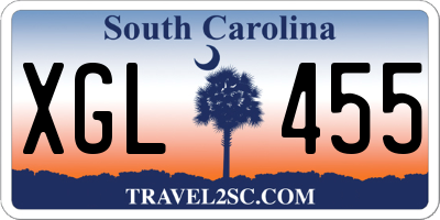 SC license plate XGL455