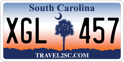 SC license plate XGL457