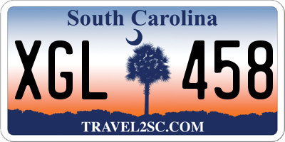 SC license plate XGL458