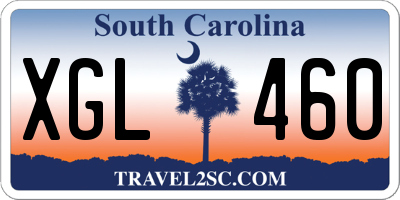 SC license plate XGL460