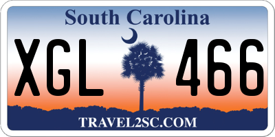 SC license plate XGL466