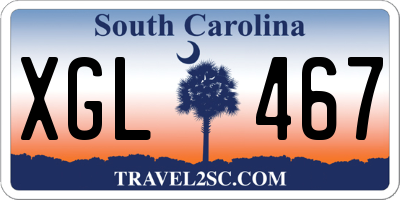 SC license plate XGL467