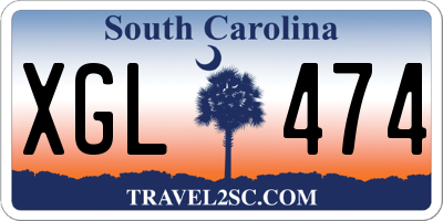 SC license plate XGL474