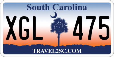 SC license plate XGL475