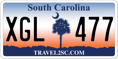 SC license plate XGL477