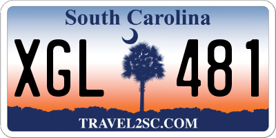 SC license plate XGL481