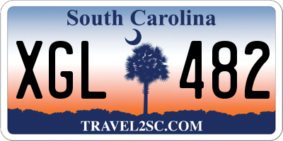SC license plate XGL482