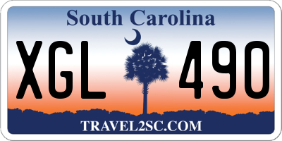 SC license plate XGL490