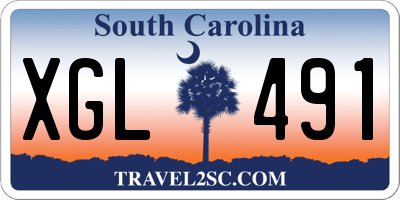SC license plate XGL491