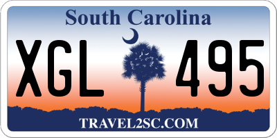 SC license plate XGL495