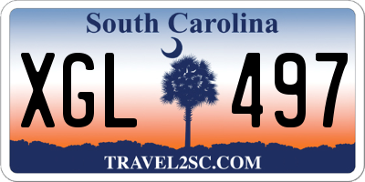 SC license plate XGL497