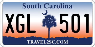 SC license plate XGL501