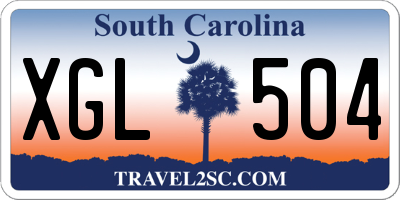 SC license plate XGL504