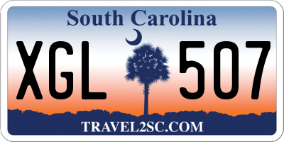 SC license plate XGL507