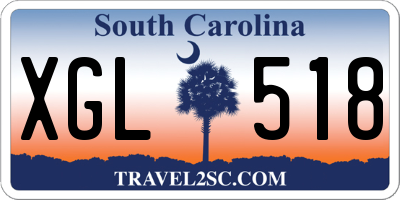 SC license plate XGL518