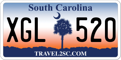 SC license plate XGL520