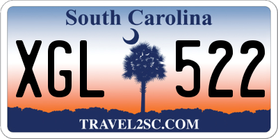 SC license plate XGL522