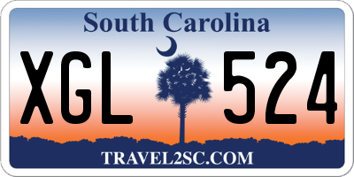 SC license plate XGL524