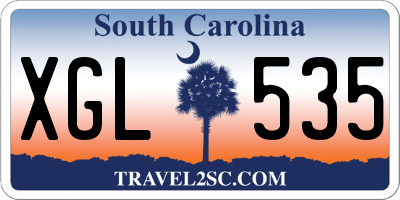 SC license plate XGL535