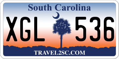 SC license plate XGL536