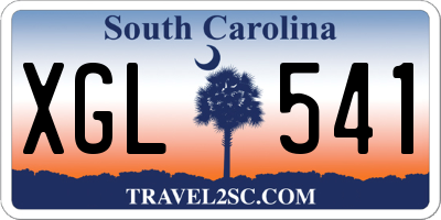 SC license plate XGL541