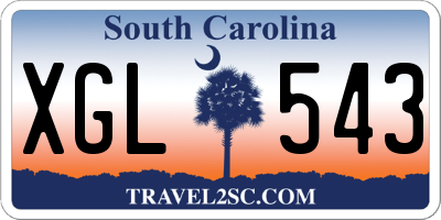 SC license plate XGL543