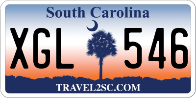 SC license plate XGL546