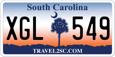 SC license plate XGL549