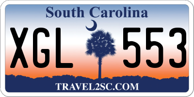 SC license plate XGL553