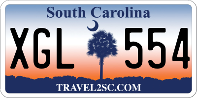 SC license plate XGL554