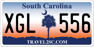 SC license plate XGL556