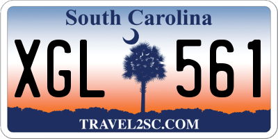 SC license plate XGL561