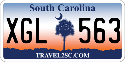 SC license plate XGL563