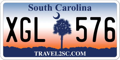 SC license plate XGL576