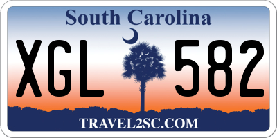SC license plate XGL582