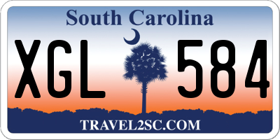 SC license plate XGL584