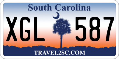 SC license plate XGL587