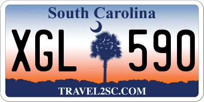 SC license plate XGL590