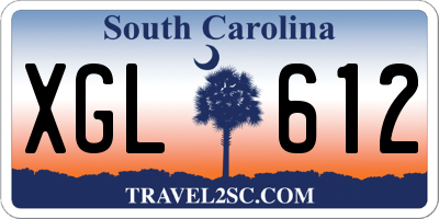SC license plate XGL612