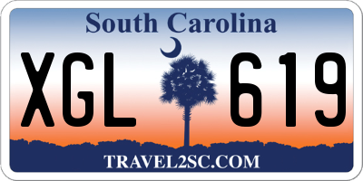 SC license plate XGL619