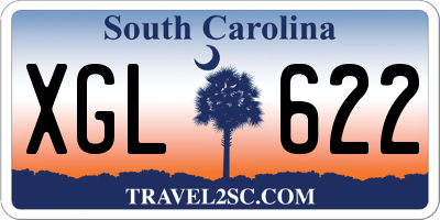SC license plate XGL622