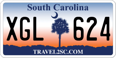SC license plate XGL624